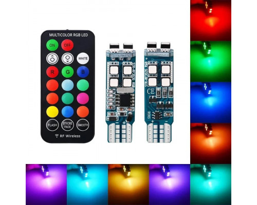 Комплект світлодіодних ламп TBS T10-3528-10RGB з пультом ДК Комплект світлодіодних ламп TBS T10-3528-10RGB з пультом ДК