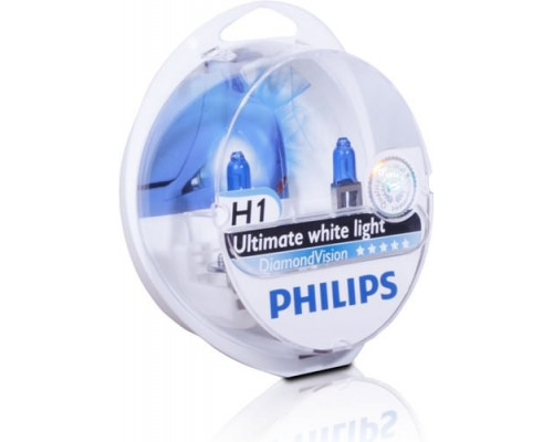 Автолампа PHILIPS 12258DVS2 H1 55W 12V P14,5 Diamond Vision Автолампа PHILIPS 12258DVS2 H1 55W 12V P14,5 Diamond Vision
