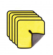 Набір мікрофібри двосторонньої iBlue 30х30 см 10 шт Жовто-сірий (С050523-10)