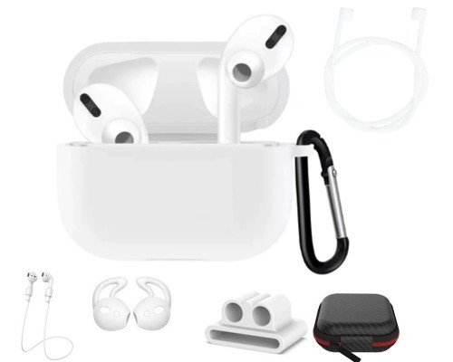 Чохол силіконовий 6 в 1 DS Case для Apple AirPods Pro White (3435132352) Чохол силіконовий 6 в 1 DS Case для Apple AirPods Pro White (3435132352)