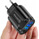 Зарядний пристрій Mirrow 3 USB Type-C Super Charge/Quick Charge 3.0 5V/2.4A Black (355621451)