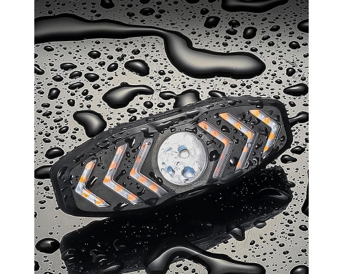 Ліхтар велосипедний габаритний із зазначенням поворотів West Biking YP0701313 Чорний (9700-40515)