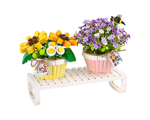3D конструктор набір Loz 1674 Букети квітів у горщику 543 деталей