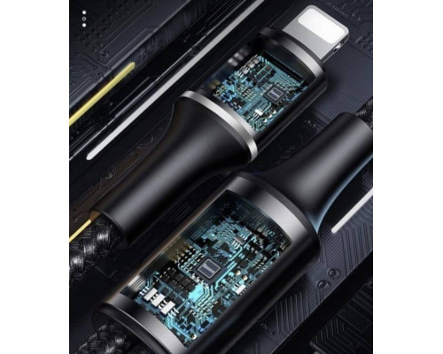 USB кабель Lightning BASEUS для зарядки і синхронізації iPhone iPod iPad c підсвічуванням 2 м Чорний USB кабель Lightning BASEUS для зарядки і синхронізації iPhone iPod iPad c підсвічуванням 2 м Чорний